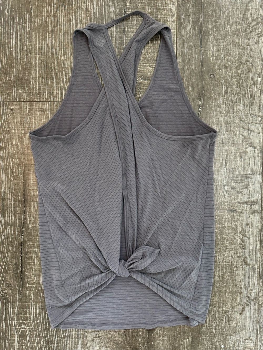 Athleta Essence Tie Back Tank Top Heathered Gray XS